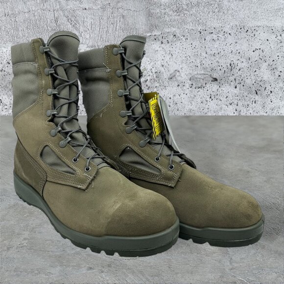 Belleville Combat Boots 650 Steel‎ Toe Military Flight Green Gore-Tex Size 15R main image 4